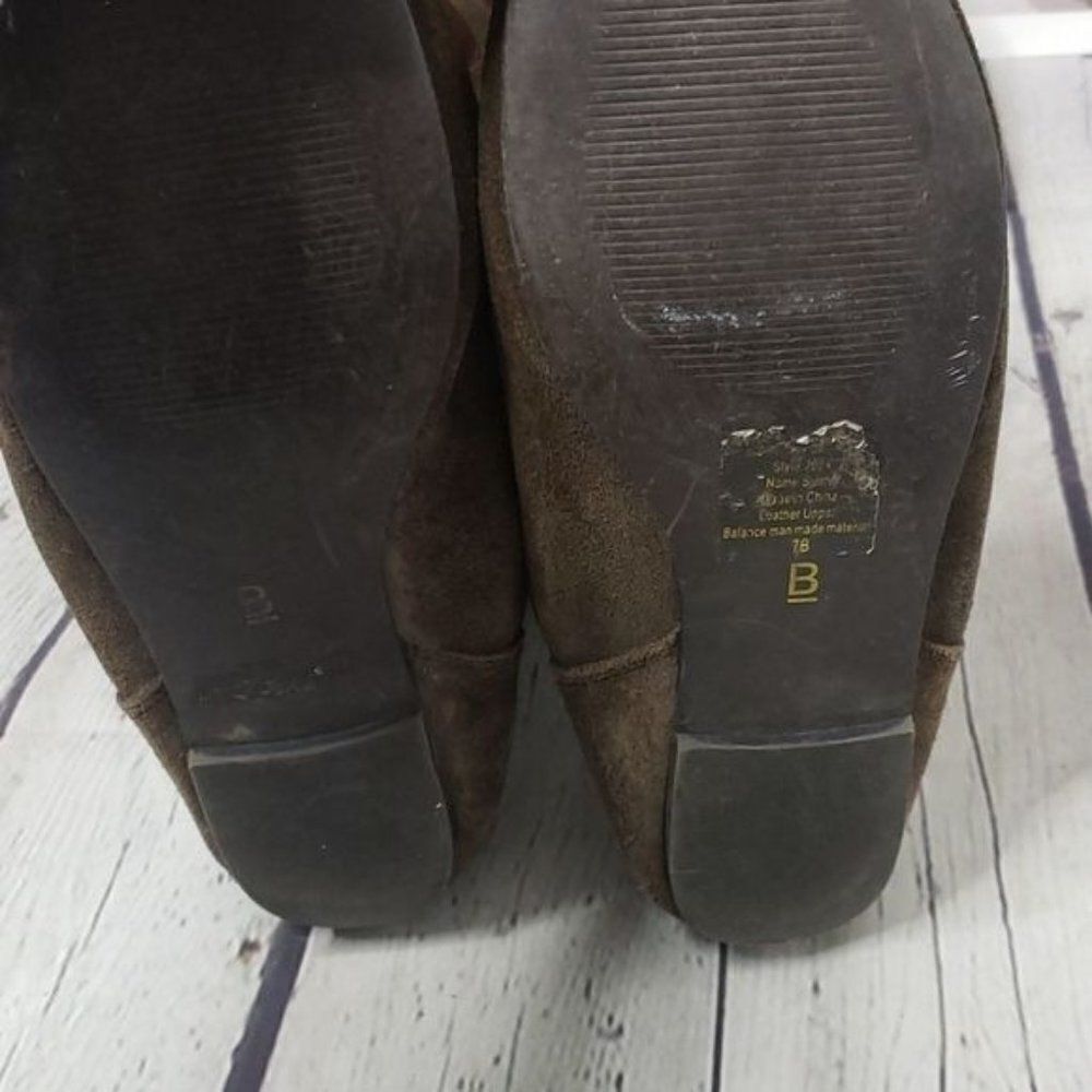 Y2K Vintage Boho Brown Suede Flat Knee High Boots Bakers - Picture 5 of 9